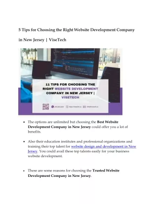 5 tips for choosing the right website development
