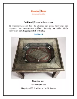 Soffbord  Marockobazar