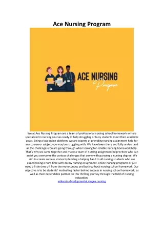 ace nursing program