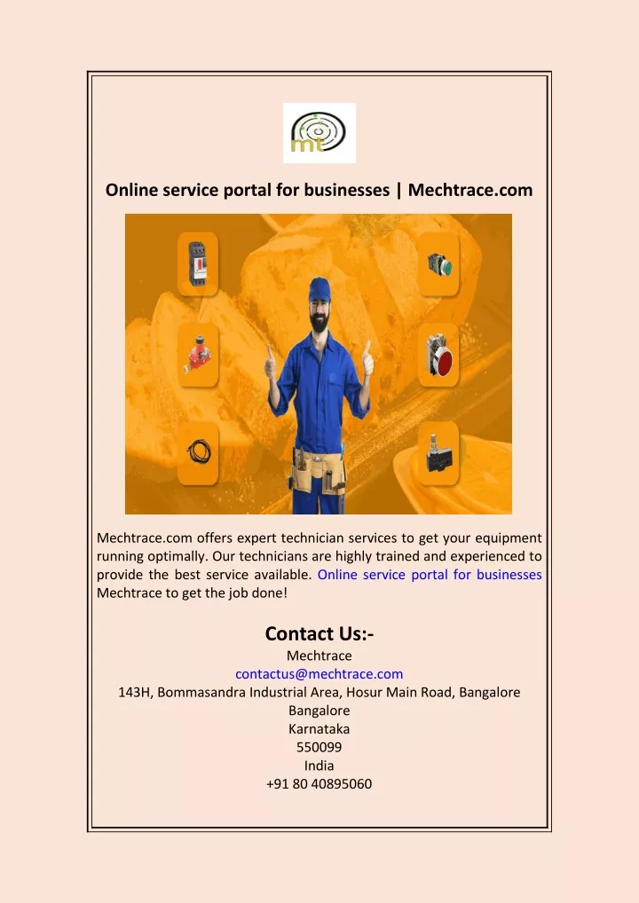 online service portal for businesses mechtrace com