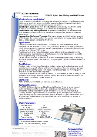 tstp tstp 01 stylus pen sliding and cof tester