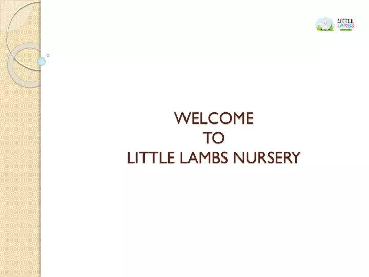 welcome to little lambs nursery