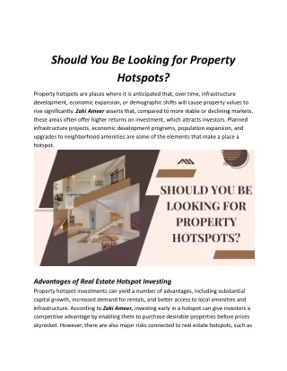 Should You Be Looking for Property Hotspots in 2024?