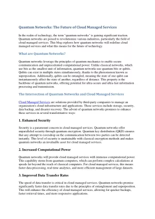 cloud managed services