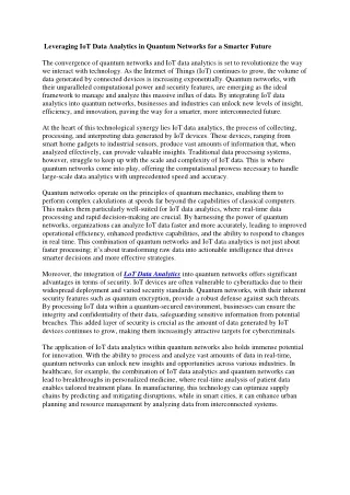 IoT Data Analytics in Quantum Networks
