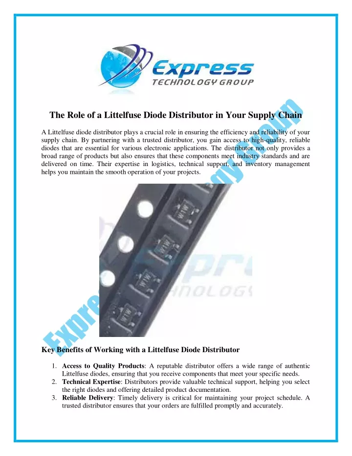 the role of a littelfuse diode distributor