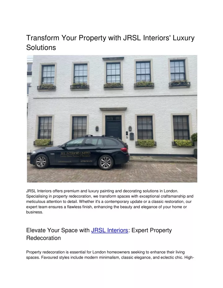 transform your property with jrsl interiors