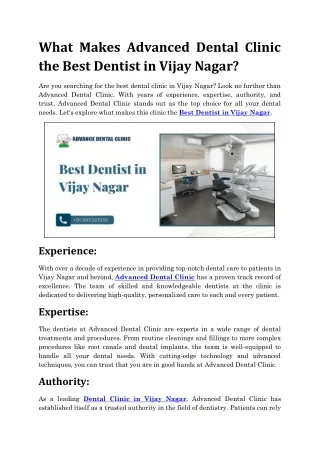 Best Dentist in Vijay Nagar