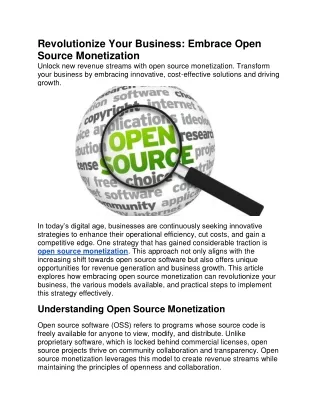 revolutionize your business embrace open source