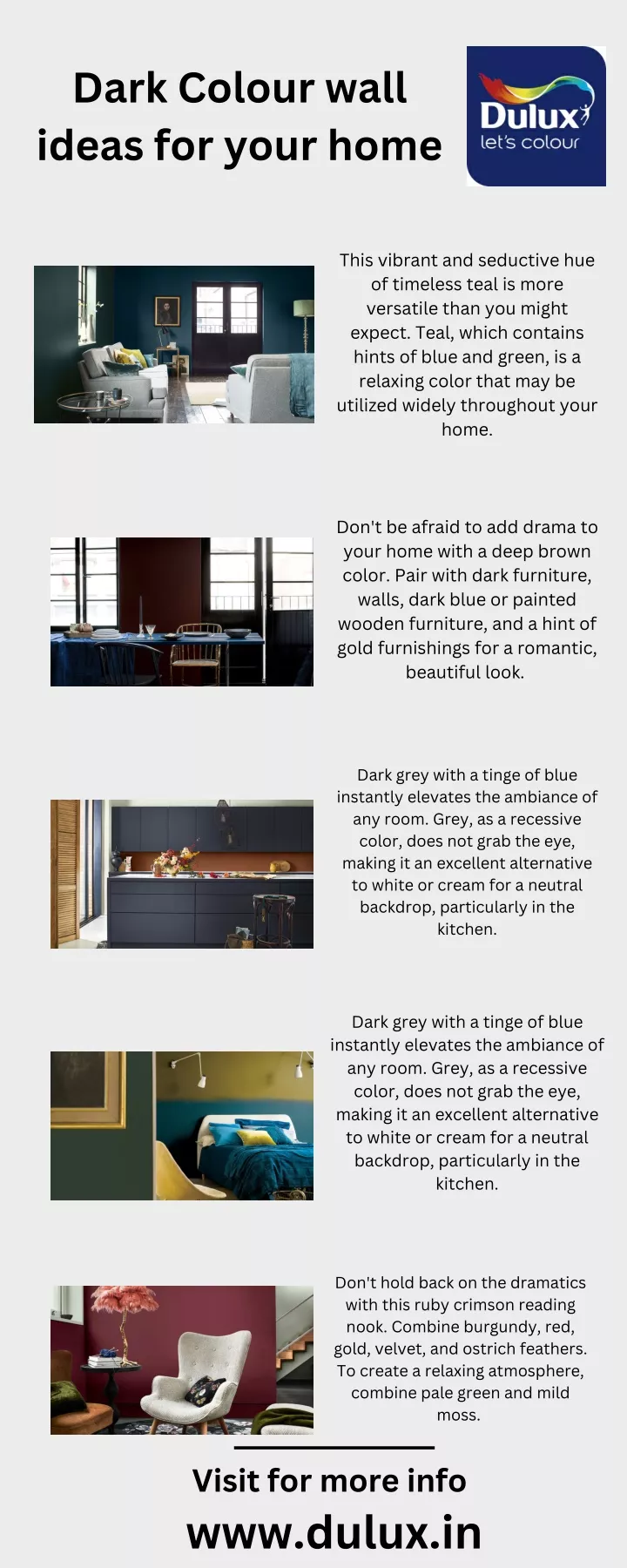 dark colour wall ideas for your home