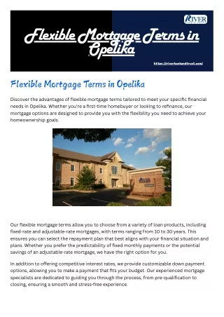 Flexible Mortgage Terms in Opelika