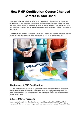 how pmp certification course changed careers