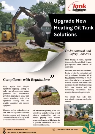 upgrade new heating oil tank solutions