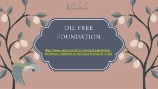 Oil free foundation