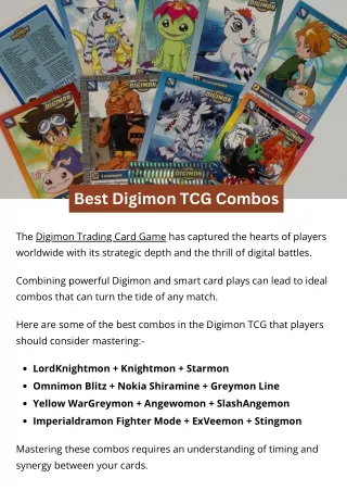 Best Digimon Trading Card Game Combos