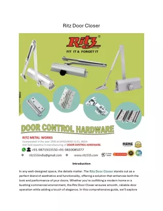 Ritz Door Closer