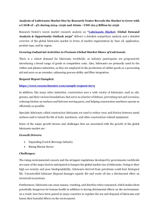 analysis of lubricants market size by research