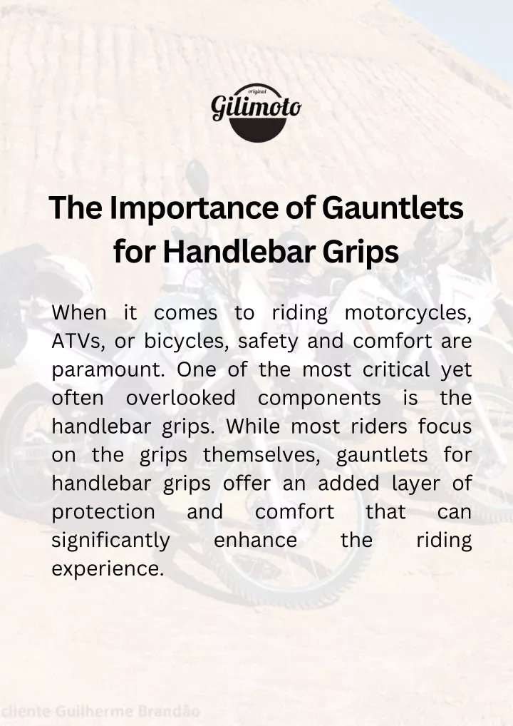 the importance of gauntlets for handlebar grips