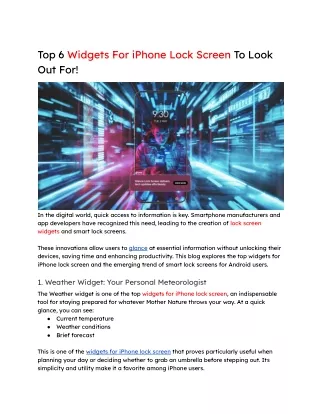top 6 widgets for iphone lock screen to look