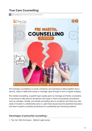 Establishment a Powerful Relationship Pre-Marital Counselling