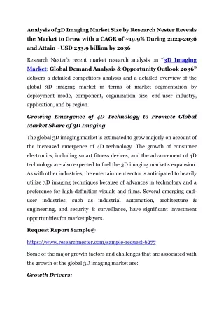 analysis of 3d imaging market size by research