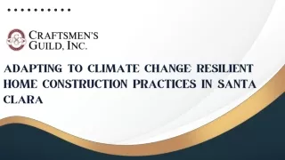adapting to climate change resilient home