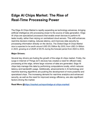 Edge AI Chips Market_:The Rise of Real-Time Processing Power