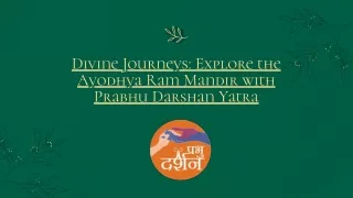 Ayodhya Ram Mandir Tour Packages – Prabhu Darshan Yatra