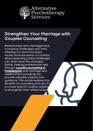 Couples Counseling in Philadelphia | Expert Relationship Support