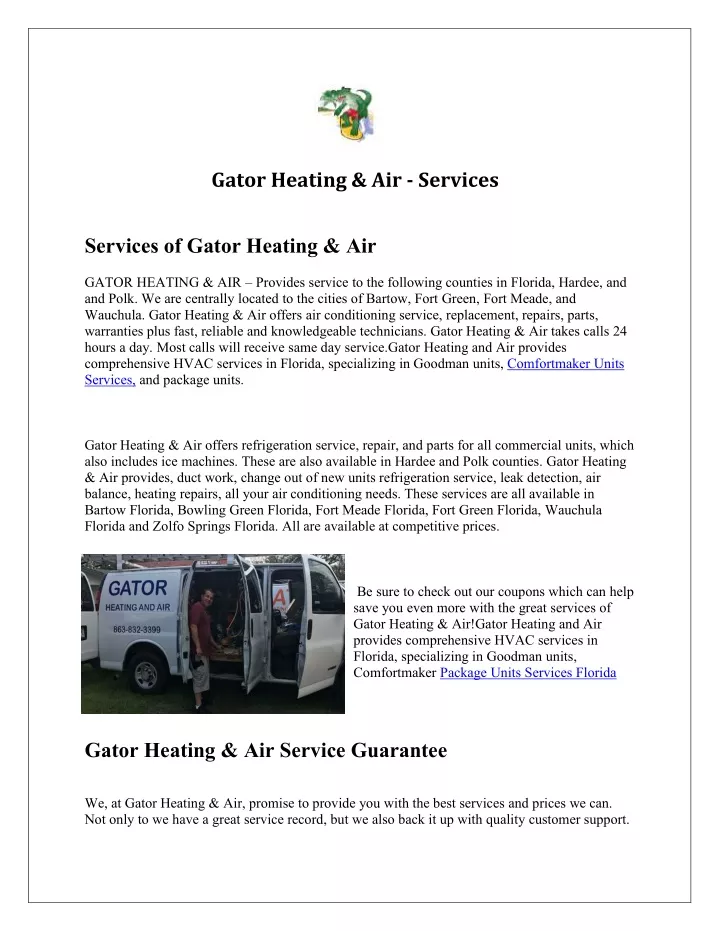 gator heating air services