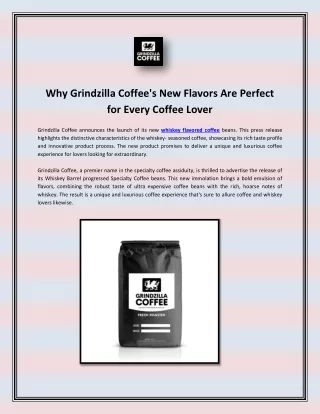 Why Grindzilla Coffee's New Flavors Are Perfect for Every Coffee Lover