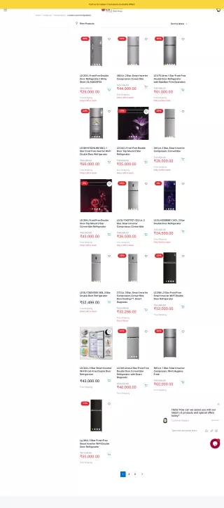 Buy LG Double Door Refrigerators, Fridge at Best Price in Bangalore