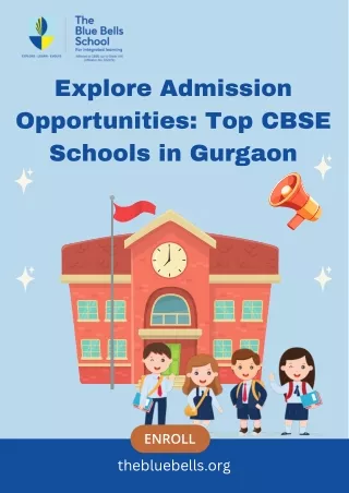 Explore Admission Opportunities Top CBSE Schools in Gurgaon