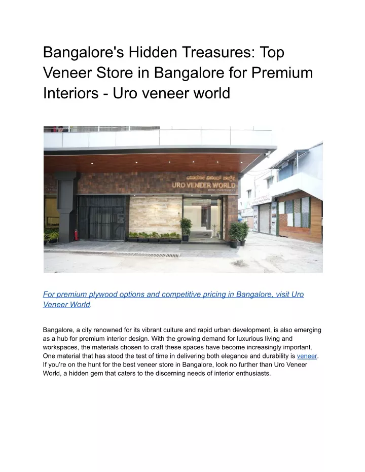 bangalore s hidden treasures top veneer store