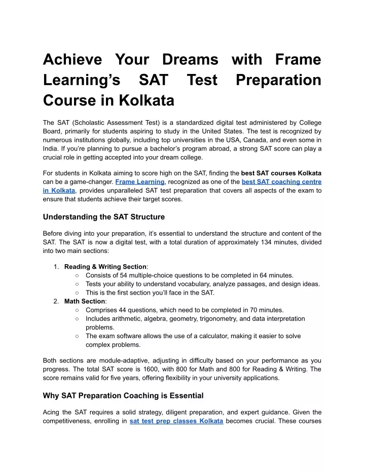 achieve your dreams with frame learning