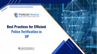 Best Practices for Efficient Police Verification in UP