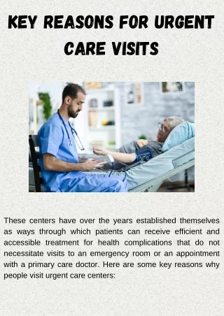 Key Reasons for Urgent Care Visits