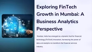 exploring fintech growth in mumbai a business