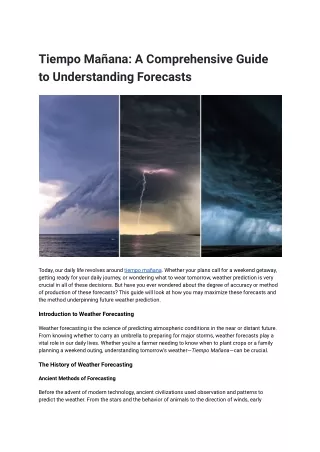 Tiempo Mañana_ A Comprehensive Guide to Understanding Forecasts