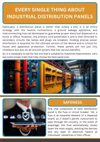 Every Single Thing About Industrial Distribution Panels