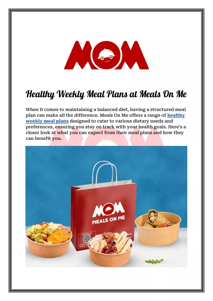 healthy weekly meal plans at meals on me