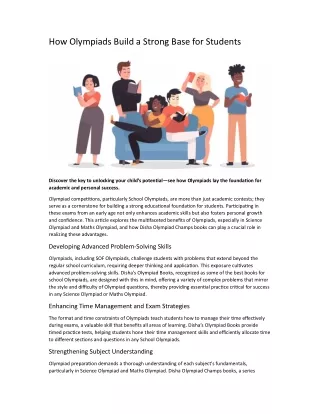 How Olympiads Build a Strong Base for Students