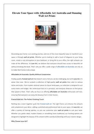 Affordable Art Prints Online in Australia | Love Art