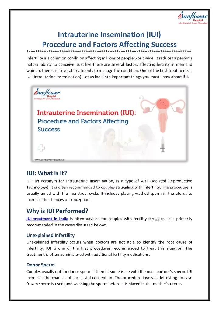 intrauterine insemination iui procedure