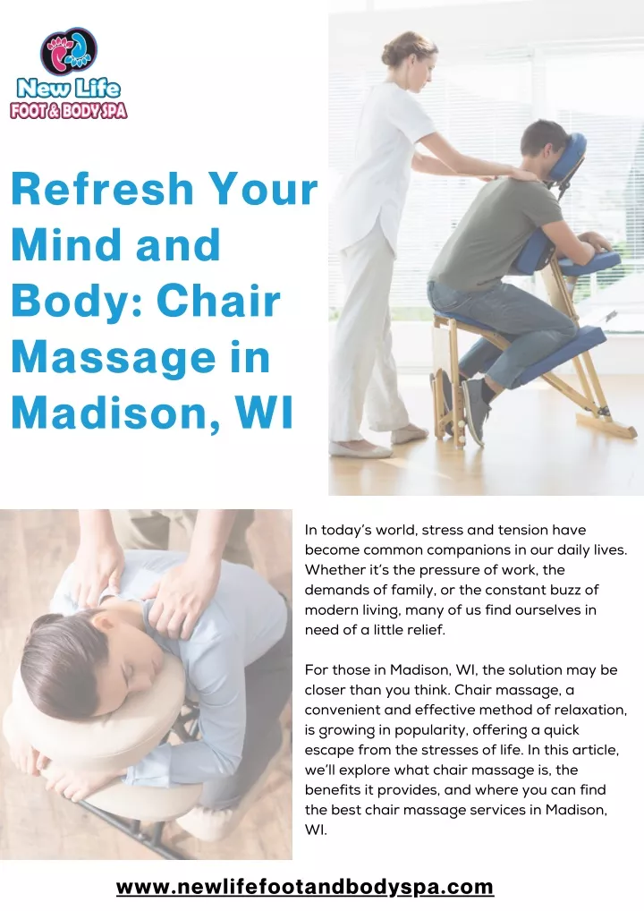 refresh your mind and body chair massage