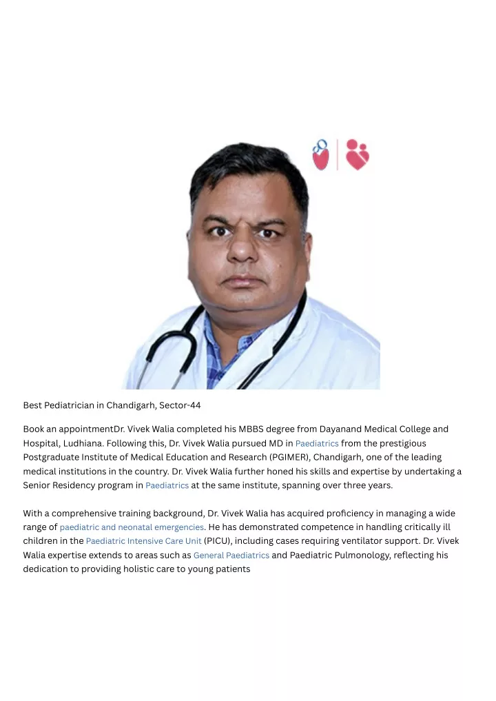 best pediatrician in chandigarh sector 44