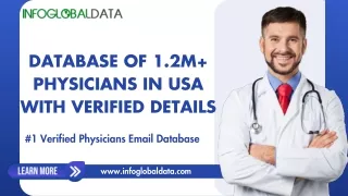 database of 1 2m physicians in usa with verified
