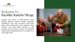 Explore Top Rated Senior Living in Rancho Mirage