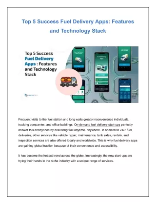 top 5 success fuel delivery apps features