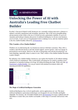 unlocking the power of ai with australia